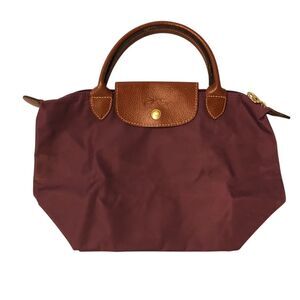 Longchamp Le Pliage Small Tote Handbag Burgundy Nylon Women's Bag